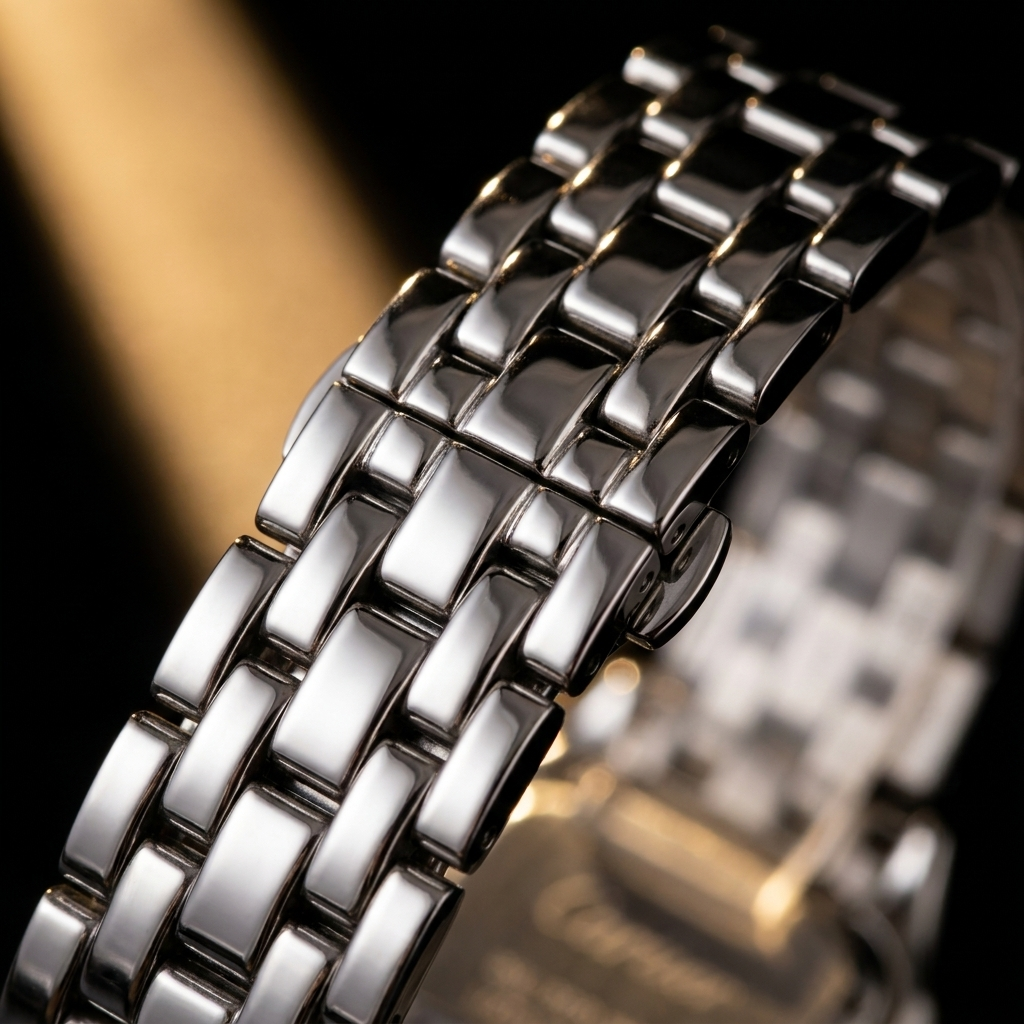 Nocturne — Silver Cushion-Link Watch